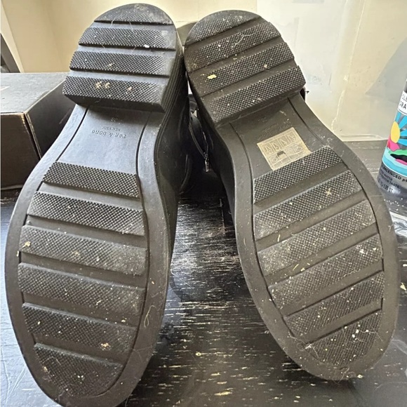 Rag & Bone New York Black Rubber Moto Rain Boots Size 38 EU 8 US Women’s - Picture 5 of 6